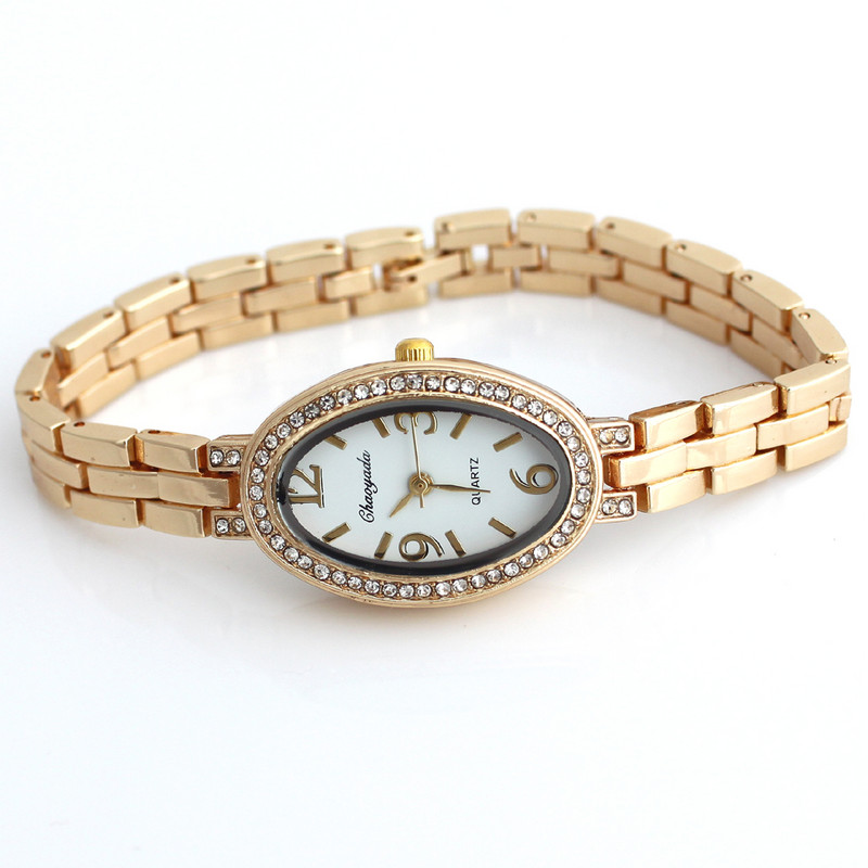 Luksuslik mood naiste käevõru Kell Naiste randmekellad Rhinestones Analoogkell Naiste kleit Kvartskell Montre Femme