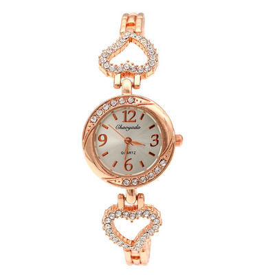 Moodne naiste käevõru Kell Naiste naiste randmekellad Bling Crystal Analoogkell Naiste kleit Kvartskell Montre Femme O140