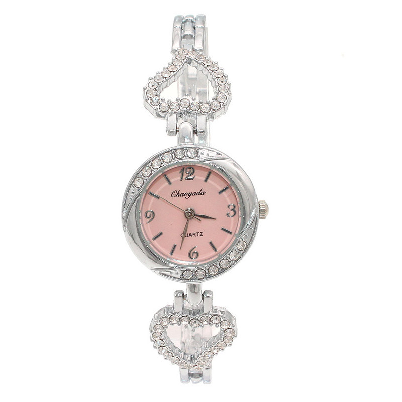 Moodne naiste käevõru Kell Naiste naiste randmekellad Bling Crystal Analoogkell Naiste kleit Kvartskell Montre Femme O140