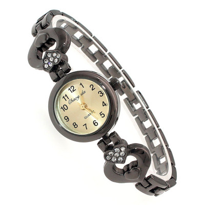 Modes Sieviešu rokassprādzes Pulkstenis Sieviešu Sieviešu Rokas pulksteņi Bling Crystal Analog Pulkstenis Sieviešu kleita Kvarca Pulkstenis Montre Femme O143