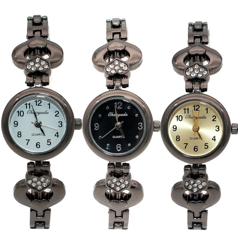 Divatos női karkötő karóra női női karóra Bling Crystal analóg óra női ruha kvarc óra Montre Femme O143