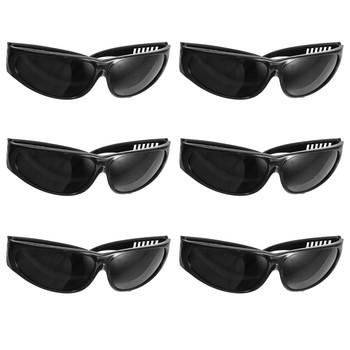 6 τμχ Γυαλιά συγκόλλησης Προστατευτικά γυαλιά Προστατευτικό ματιών Οπτική Ασφάλεια Κοιλιακοί Μάτια Μαύρα