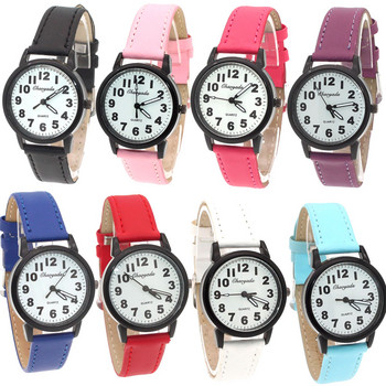 Fashion Brand Lady ρολόγια για κορίτσια Καθημερινό αδιάβροχο δερμάτινο ρολόι κινουμένων σχεδίων Quartz ρολόγια χειρός για κορίτσια Παιδικά ρολόγια Παιδικό δώρο