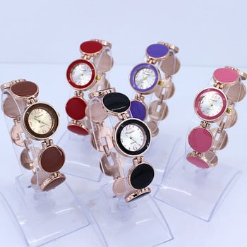 Дамски часовник Ladies Nobler Fashion 5 Colors Casual Wafer Design Round Dial Гривна Часовник Mujor Quartz Ръчен часовник Female Relojes