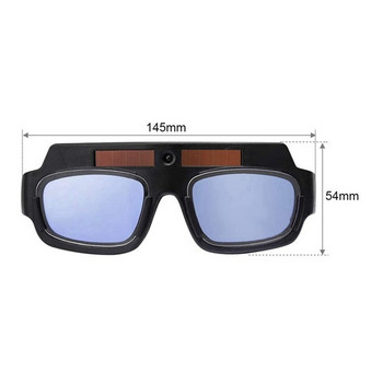 Слънчево захранвана с автоматично затъмняване маска за заваряване Очила Очила заварчик с 5 бр. PC защитни лещи и калъф за съхранение
