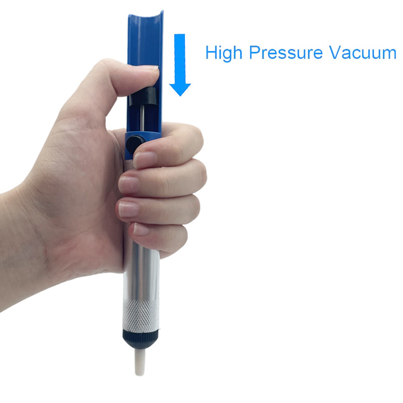 Solder Sucker Litavimo siurblys Aliuminis vakuuminis rašiklis litavimo geležies rinkinys Wick Wire Švino laido srautas BGA suvirinimo taisymo įrankis