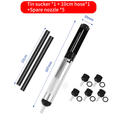 LUXIANZI dvigubo žiedo išlitavimo siurblys, plastikinis galingas litavimo siurblys, vakuuminis siurblys, litavimo pistoletas Pompe A Dessouder