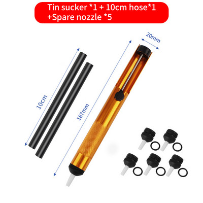 LUXIANZI dvigubo žiedo išlitavimo siurblys, plastikinis galingas litavimo siurblys, vakuuminis siurblys, litavimo pistoletas Pompe A Dessouder