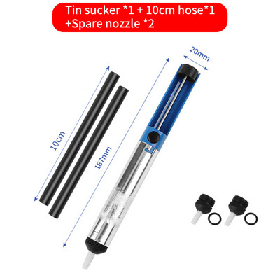 LUXIANZI dvigubo žiedo išlitavimo siurblys, plastikinis galingas litavimo siurblys, vakuuminis siurblys, litavimo pistoletas Pompe A Dessouder