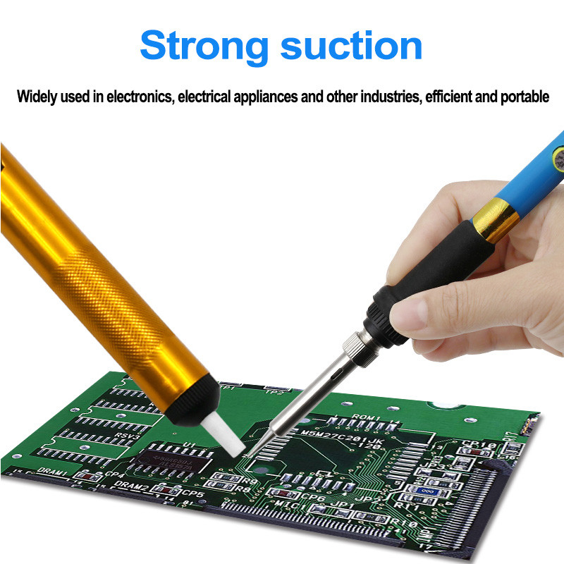 1vnt aliuminio metalo išlitavimo siurbimo siurblys litavimo siurbtukas, vakuuminis pašalinimo įrankis geležies litavimo rankiniam suvirinimo įrankis