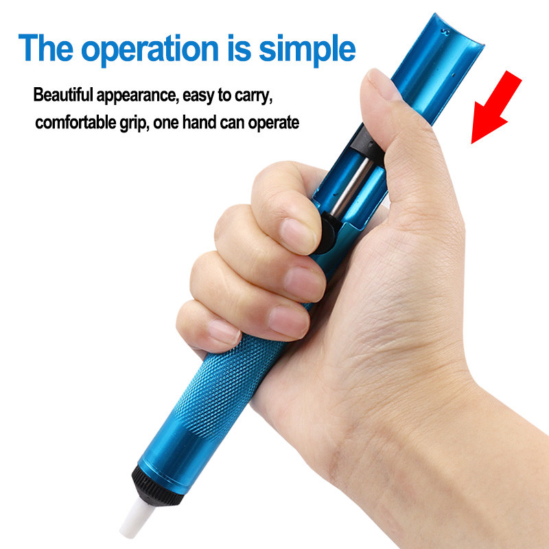 1vnt aliuminio metalo išlitavimo siurbimo siurblys litavimo siurbtukas, vakuuminis pašalinimo įrankis geležies litavimo rankiniam suvirinimo įrankis