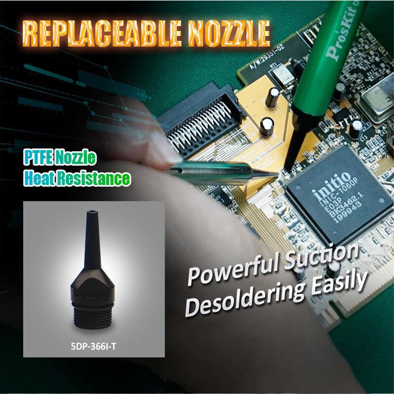 Pro`sKit DP-366I Mini aliuminio lydinio alavo siurbimo įtaisas Antistatinis alavo siurbimo siurblys mažo dydžio stiprus siurbimo taisymo įrankis