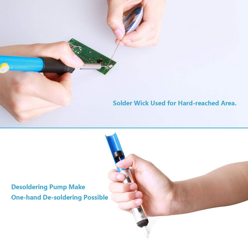 Aliuminio metalo išlitavimo siurblys, siurbiamas skardos pistoletas, litavimo siurbtukas, nuėmimas vakuuminiu lituokliu lituokliu, rankinio suvirinimo įrankiai