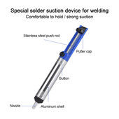 Mėlynos/auksinės spalvos litavimo siurblio siurbimo skardos siurblys Patvarus aliuminio skardos siurbimo įrenginys Rankinis litavimo siurblys suvirinimo rankiniai įrankiai