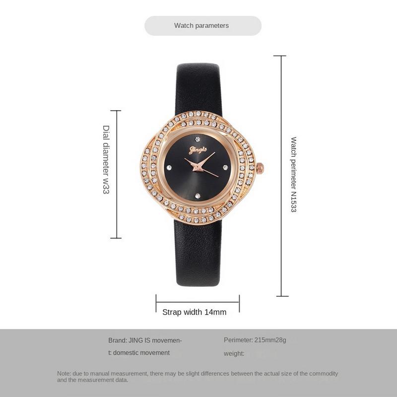 Ceasuri de lux neregulate cu strasuri, marca de moda pentru femei, calitati de ceas cu cuart, ceasuri de mana din piele pentru femei.