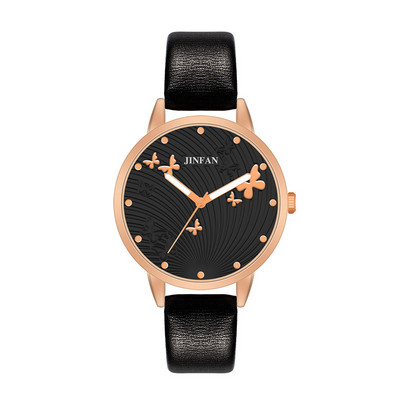 Elegantiškas paprasto drugelio dizaino ciferblatas moteriškas laikrodžiai Moteriški madingi prabangūs suknelių laikrodis Laisvalaikis moteriškas kvarco odinis laikrodis 2022 m.