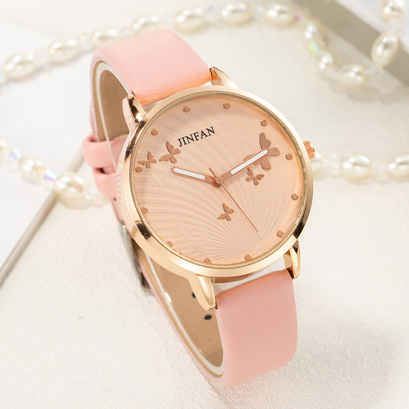 Elegantiškas paprasto drugelio dizaino ciferblatas moteriškas laikrodžiai Moteriški madingi prabangūs suknelių laikrodis Laisvalaikis moteriškas kvarco odinis laikrodis 2022 m.