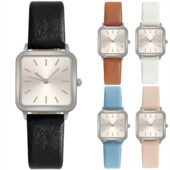 Ceas de lux cu quartz, marcă de modă pentru femei, culoare solidă, simplitate, stil de navetă, curea de ceas din PU, ceas de mână casual pentru femei 2023