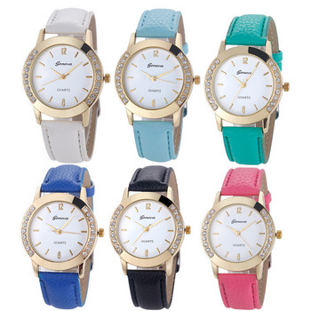 Γυναικεία ρολόγια 2023 Δημοφιλής επωνυμία Geneva Fashion Γυναικεία ρολόγια χειρός Crystal Quartz Reloj Mujer