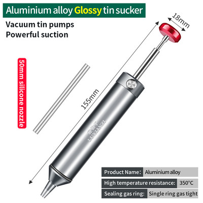 LUXIANZI alumínium kiforrasztó szivattyú szívó ón pisztoly forrasztó szívótoll eltávolítása nagy teljesítményű vákuum forrasztópáka hegesztő javító szerszámok