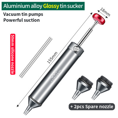 LUXIANZI alumínium kiforrasztó szivattyú szívó ón pisztoly forrasztó szívótoll eltávolítása nagy teljesítményű vákuum forrasztópáka hegesztő javító szerszámok
