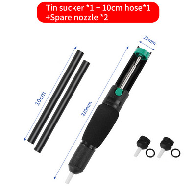 LUXIANZI alumínium kiforrasztó szivattyú szívó ón pisztoly forrasztó szívótoll eltávolítása nagy teljesítményű vákuum forrasztópáka hegesztő javító szerszámok