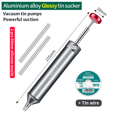 LUXIANZI alumínium kiforrasztó szivattyú szívó ón pisztoly forrasztó szívótoll eltávolítása nagy teljesítményű vákuum forrasztópáka hegesztő javító szerszámok