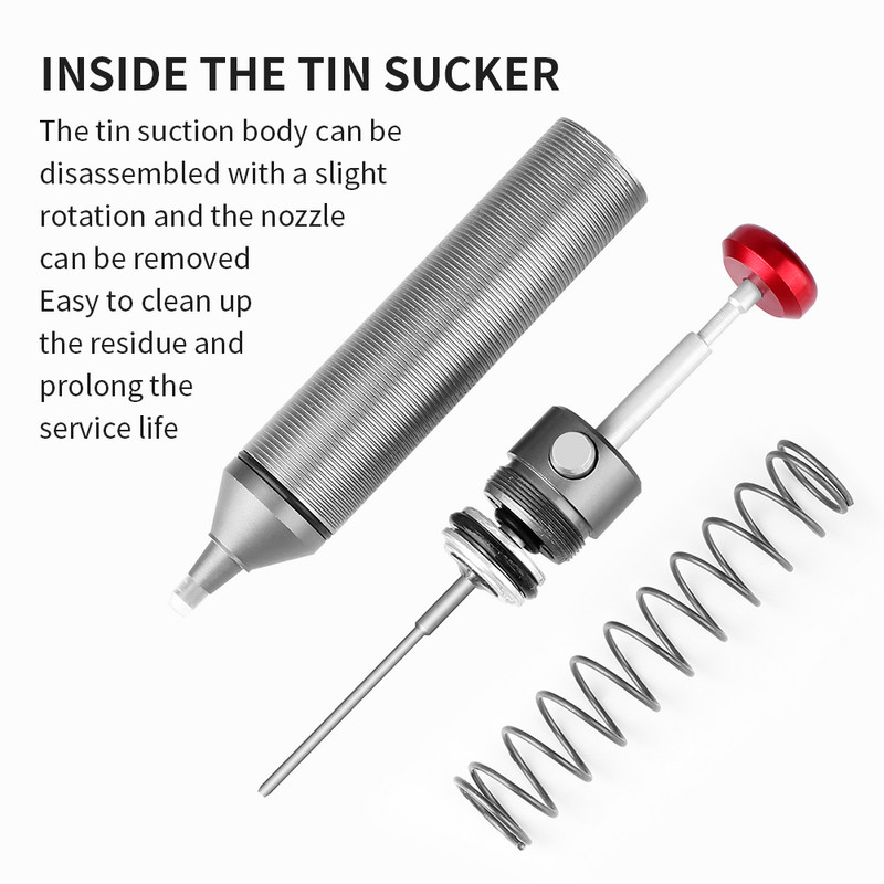 LUXIANZI alumínium kiforrasztó szivattyú szívó ón pisztoly forrasztó szívótoll eltávolítása nagy teljesítményű vákuum forrasztópáka hegesztő javító szerszámok