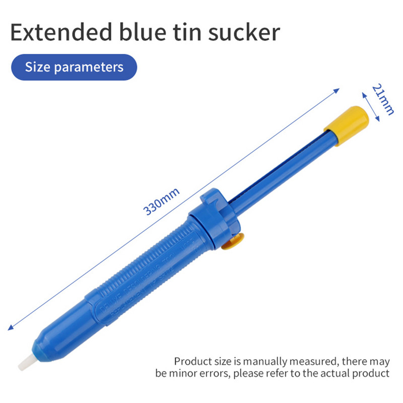 LUXIANZI Pompă de dezlipire extinsă cu arc de rebound Pompă de staniu pentru dezlipire din plastic Instrumente de sudare pentru îndepărtarea lipirii de staniu în vid