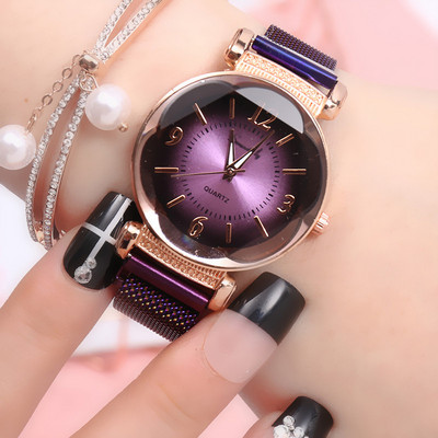 Дамски часовник Моден див нов часовник Milan Magnet Buckle Луксозен моден дамски геометричен часовник с римски цифри и кварцов механизъм