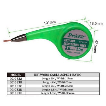 1Pcs Desoldering Wick Braid Solder Wick Remover Sucker with Thumb Wheel Dispenser Solder Remover Vacuum Sucker Desoldering