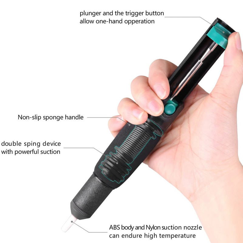 Ventușă de lipit profesională Fier de lipit în vid Pompă de desopit Îndepărtarea pistolului de tablă de aspirație Vid de desopire Pen Instrument de mână pentru sudare