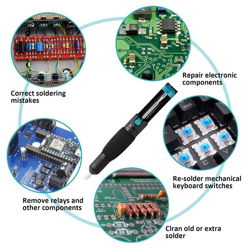 Ventușă de lipit profesională Fier de lipit în vid Pompă de desopit Îndepărtarea pistolului de tablă de aspirație Vid de desopire Pen Instrument de mână pentru sudare