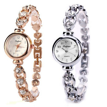 Дамски ръчен часовник Алуминиеви кристали Луксозен диамантен часовник за жени Ежедневен кварцов часовник с гривна Relogio Feminino часовници женски