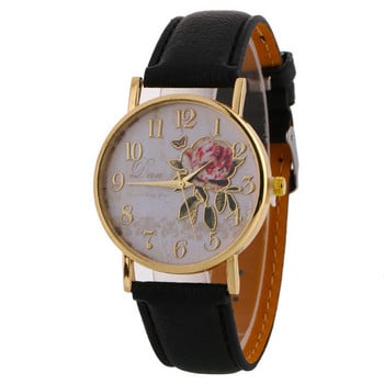 orologio donna Hot Selling Δερμάτινα ρολόγια χειρός Νέα άφιξη Ρολόγια με ροζ μοτίβο για γυναίκες Δώρο μόδας Casual Students Watch