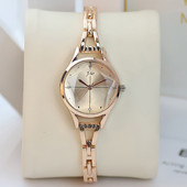 Luksusa rokassprādzes pulkstenis sievietēm Eleganti rozā zelta sieviešu rokas pulksteņi Rhinestone Vienkāršs modes sieviešu kvarca relogio feminino