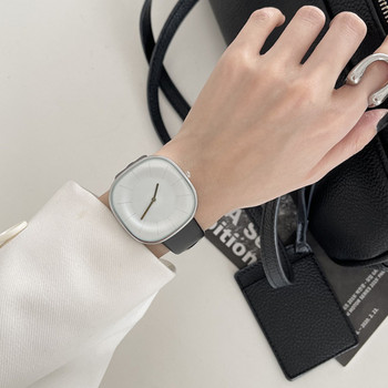 Γυναικεία ρολόγια πολυτελείας μινιμαλισμού Πολυτελές τετράγωνο καντράν Δερμάτινο γυναικείο ρολόι Νέο ρολόι χαλαζία για ζευγάρια ρολόγια χειρός Montre Femme