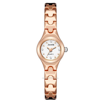 Модни дамски часовници Розово злато Луксозни качества от неръждаема стомана Малки дамски ръчни часовници Диамантени женски часовници с гривни Подаръци