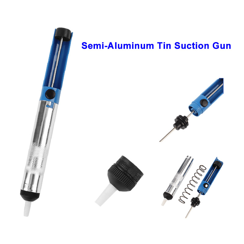 Pistol de tablă cu aspirație puternică, cu vid manual, unelte de sudură manuală, antistatic și anti-alunecare, integral din aluminiu, semi-aluminiu