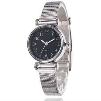 Моден кварцов часовник за жени Луксозни дамски часовници Часовник Ръчен часовник Бяла лента от неръждаема стомана Класически часовници Ежедневни подаръци