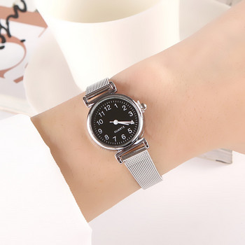 Μόδα ρολόι χαλαζία για γυναίκες Πολυτελή γυναικεία ρολόγια Ρολόι ρολόι χειρός Λευκό ανοξείδωτο λουρί Κλασικά ρολόγια καθημερινά Δώρα