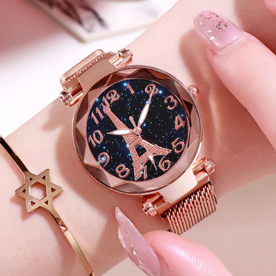 Modni kvarcni sat za žene Luksuzni ženski satovi Sat Ručni sat Bijeli remen od nehrđajućeg čelika Klasični satovi Dnevni darovi