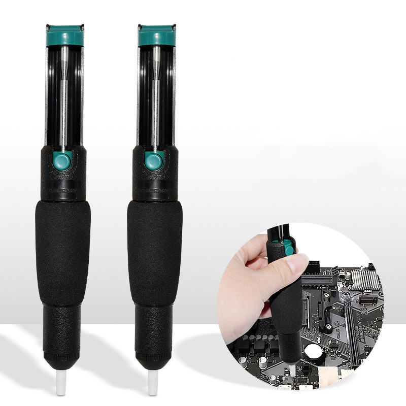 Pompă de dezlipire din metal aluminiu Pistol de tablă de aspirație Îndepărtare stilou de lipit Îndepărtare în vid Fier de lipit Dislip de lipit Instrumente de sudură manuală