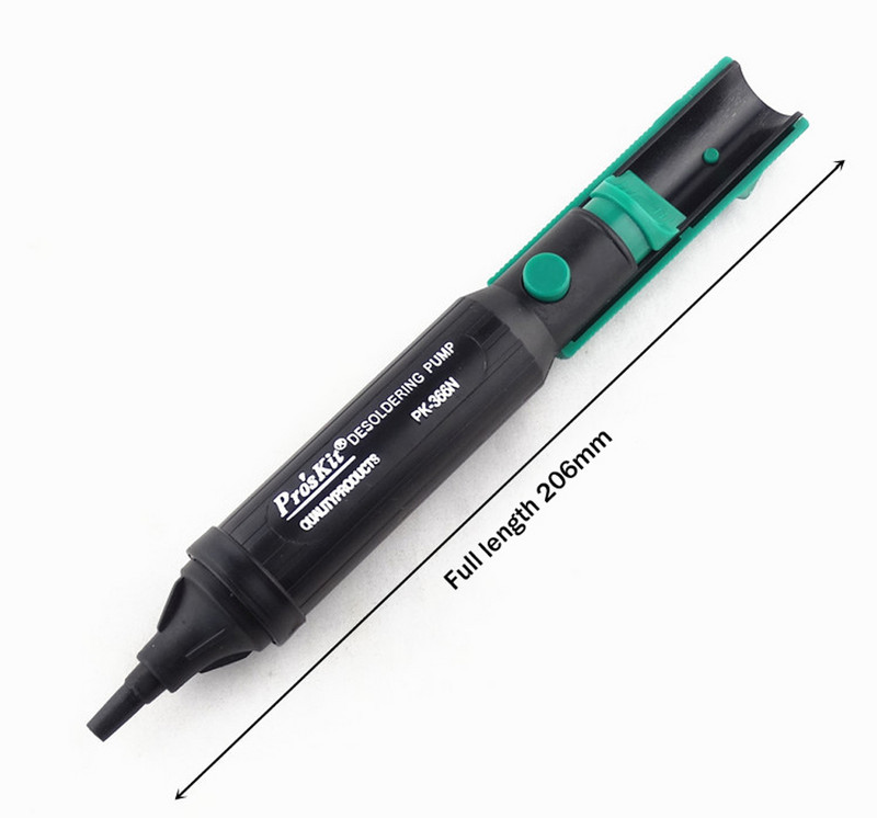 8PK-366N-G ProsKit atlodēšanas sūkņa sūkšanas skārda lodēšanas piesūcēji atlodēšanas pistole BGA PCB SMD mātesplates remontam