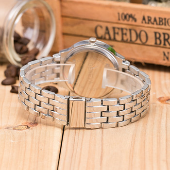 Луксозна женевска марка Дамски златни кварцови часовници от неръждаема стомана Военен кристал Ежедневни ръчни часовници Rhinestone Relogio Feminino