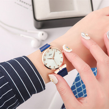 Διχτυωτό ρολόι Rose Gold Γυναικεία ρολόγια Σετ Βραχιόλι Quartz-Watches Πολυτελές ρολόι χειρός Sport Γυναικείο Casual ρολόι Dropshiping