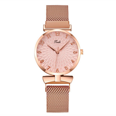 Διχτυωτό ρολόι Rose Gold Γυναικεία ρολόγια Σετ Βραχιόλι Quartz-Watches Πολυτελές ρολόι χειρός Sport Γυναικείο Casual ρολόι Dropshiping