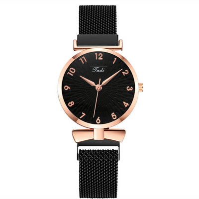 Διχτυωτό ρολόι Rose Gold Γυναικεία ρολόγια Σετ Βραχιόλι Quartz-Watches Πολυτελές ρολόι χειρός Sport Γυναικείο Casual ρολόι Dropshiping
