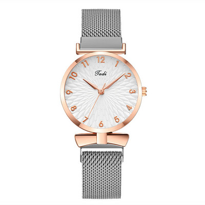 Διχτυωτό ρολόι Rose Gold Γυναικεία ρολόγια Σετ Βραχιόλι Quartz-Watches Πολυτελές ρολόι χειρός Sport Γυναικείο Casual ρολόι Dropshiping