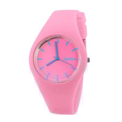 Ceasuri bărbați Brățară Cremă Moda Femei Ceas Curea din silicon Ceas simplu pentru petrecere a timpului liber Ceas Geneva Ceas bărbătesc Jelly